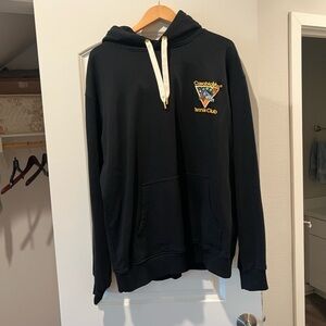 Casablanca Black Hoodie with Embroidered Logo